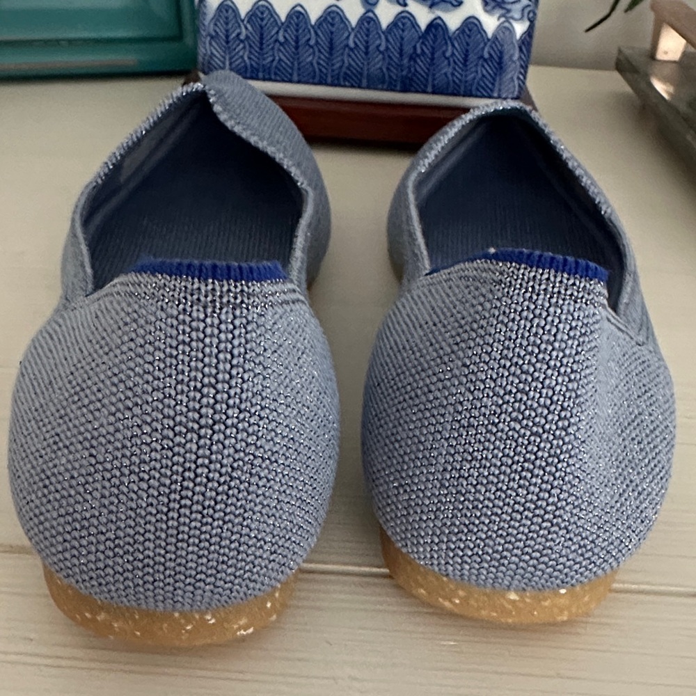 Rothy's Pointed Toe Flats in Light Blue - Picture 3 of 5
